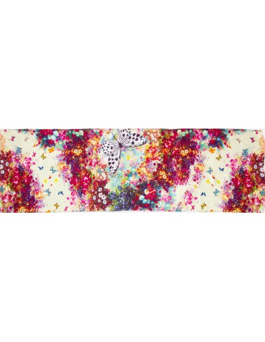 Fular seda 50x175 mariposas